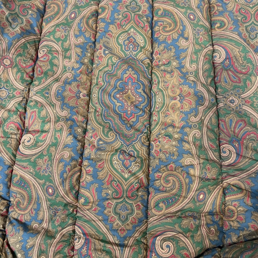 Ralph Lauren Brianna Elizabeth Vintage Full Comforter Paisley 100% Cotton Sateen